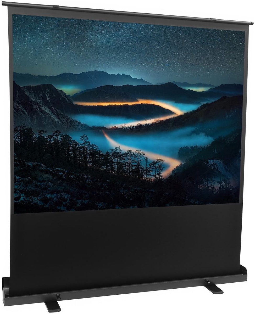Draagbaar Projectiescherm 80 Inch - Uittrekbaar met Standaard