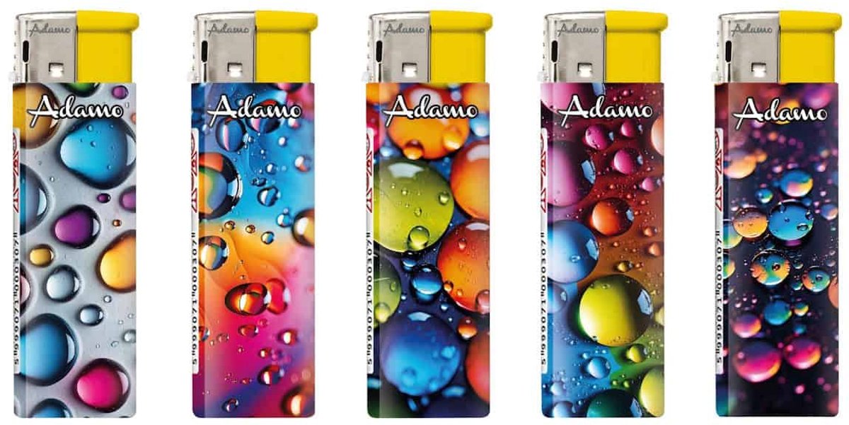Adamo Elektronische Aanstekers "Drops" - Set 10 stuks