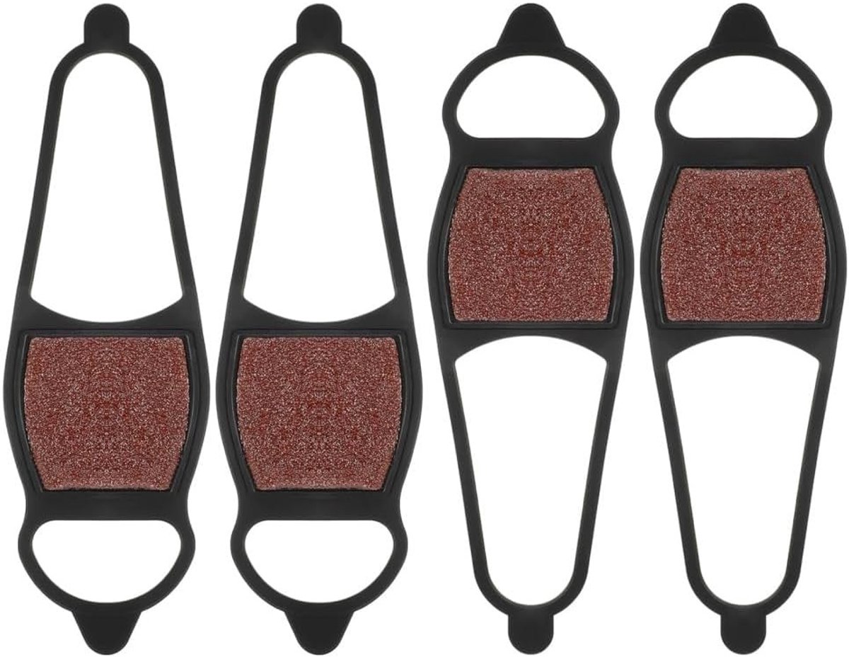 Set van 4 antislip ijsklauwen voor schoenen, ideaal voor joggen en wandelen op sneeuw en ijs