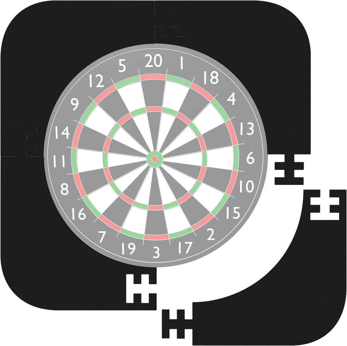 Dartbord beschermring en surround opvangring voor optimale wandbescherming, duurzaam en geschikt voor standaard dartborden