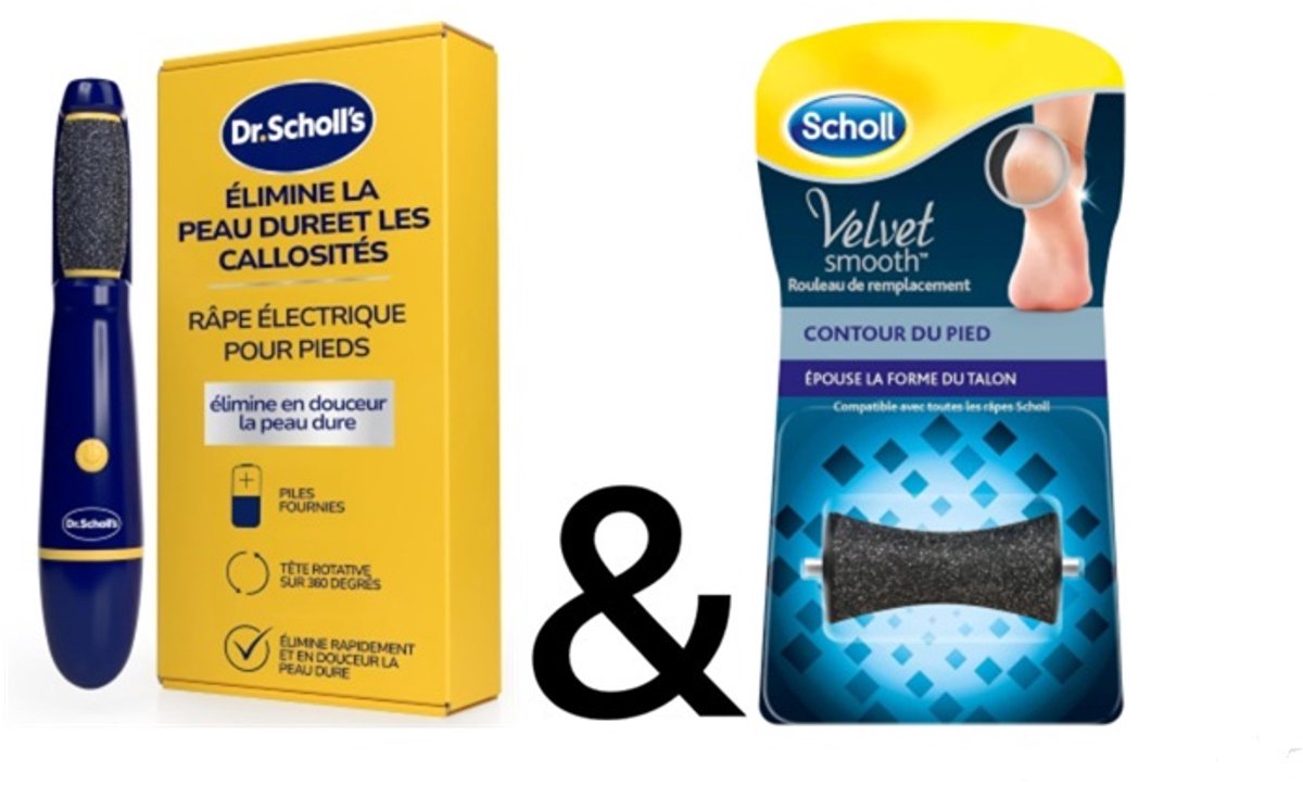 Scholl Velvet Smooth Express Pedi Elektronische + Verwisselbare Roller Extra Grof -Voetvijl- Scholl-eelt verwijderaar-Eeltvijl-Voetverzorging-Huidverzorging-Eelt- Scholl Velvet Smooth-Gelukkige voeten dragen gelukkige mensen.