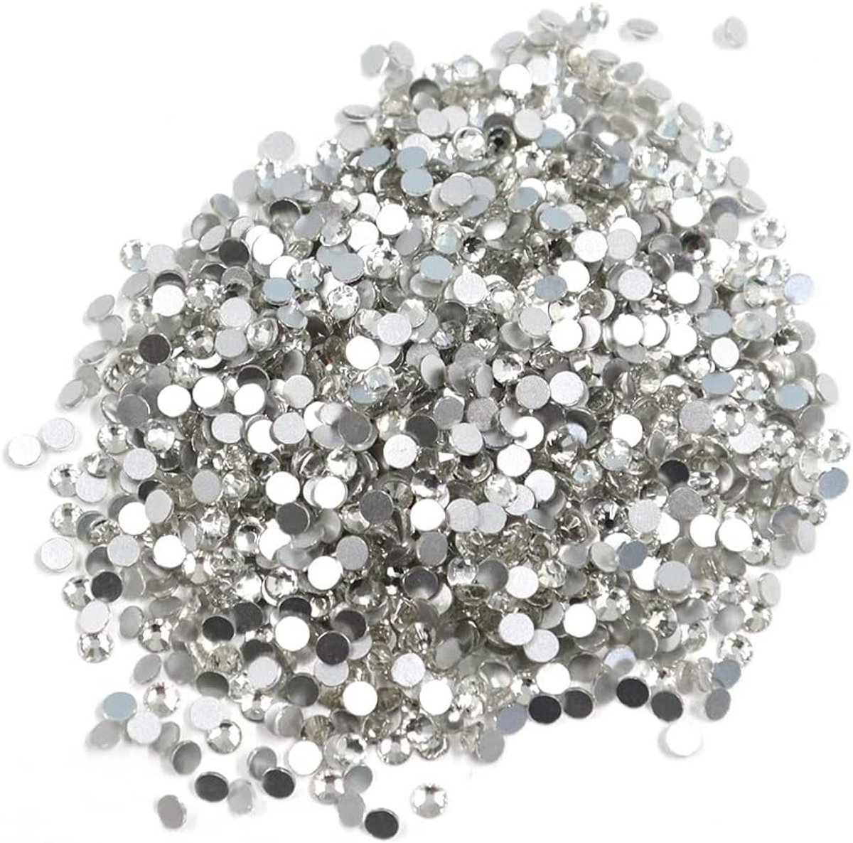 4mm Heldere Kristallen Rond Rhinestones - 4320 Stuks Plakstenen voor Nagels, Make-up en Kleding, Glitter Steentjes voor Schoenen en Accessoires