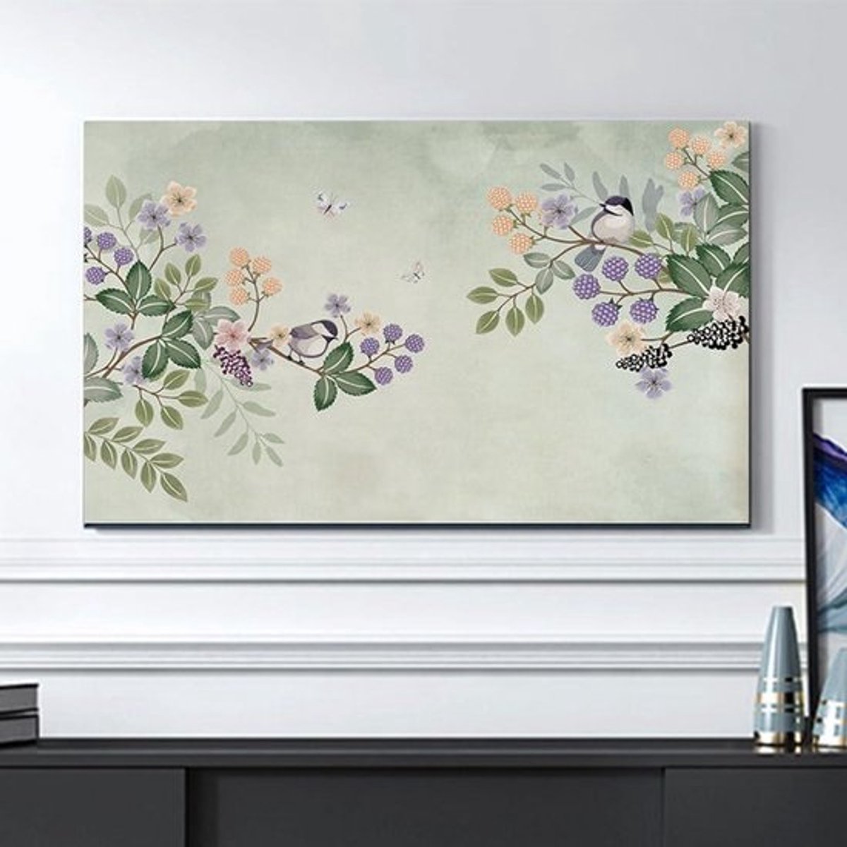 TV Beschermhoes - Universele Afdekking - Binnenshuis Gebruik - Decoratief Bloem Patroon - 40-43 Inch - Bloem