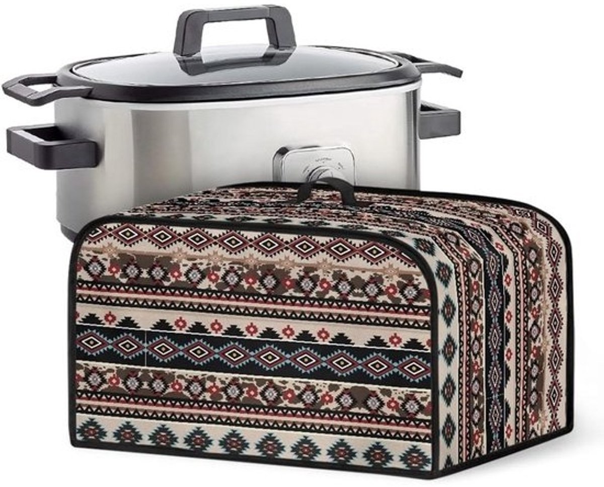 Slowcookerhoes met Print - Crockpot Beschermhoes - Keuken Organisatie - Met Zijvak - 43 x 275 x 25 cm
