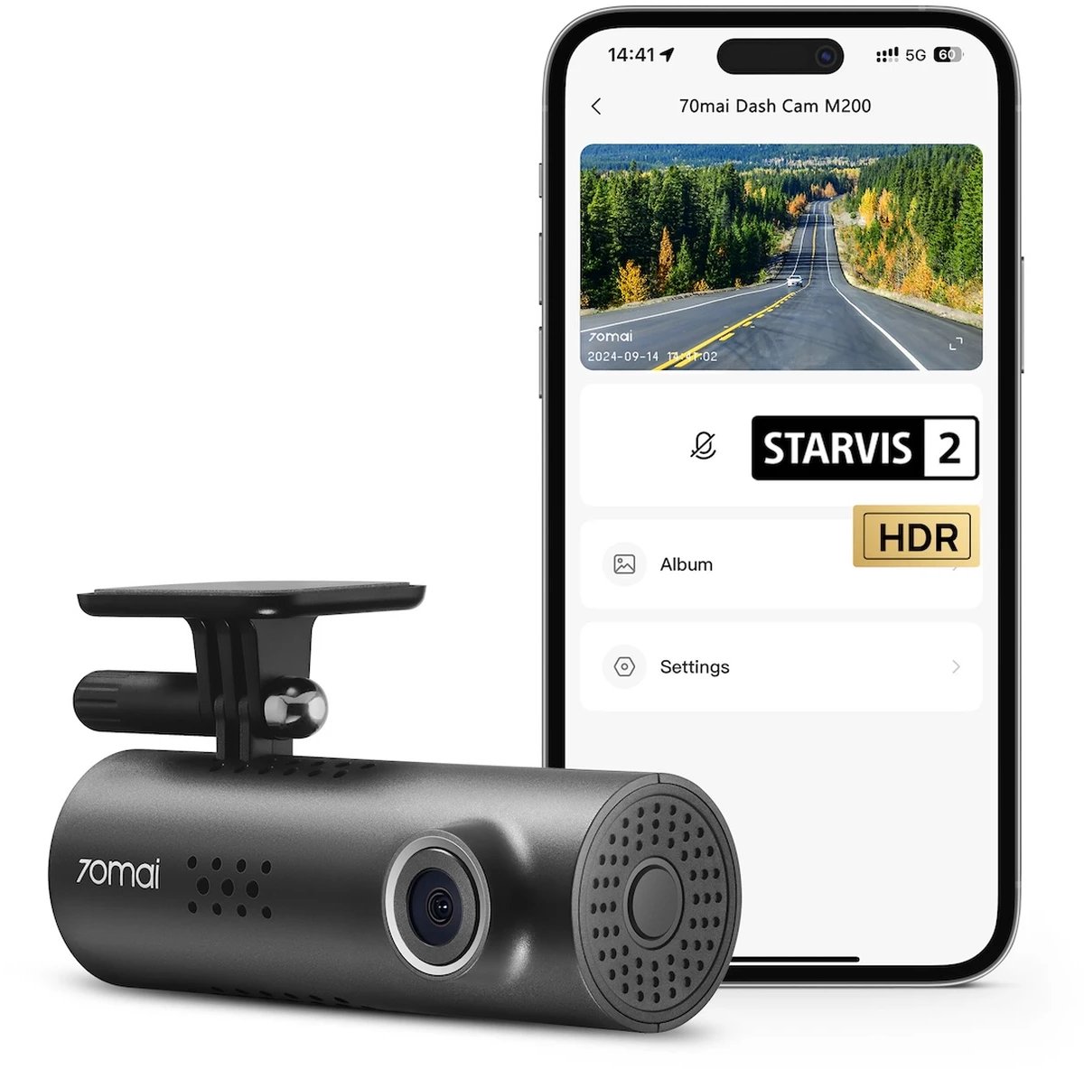 Dashcam 1080P HDR – Nachtzicht – Spraakbediening – WiFi – G-Sensor – Voorruitcamera