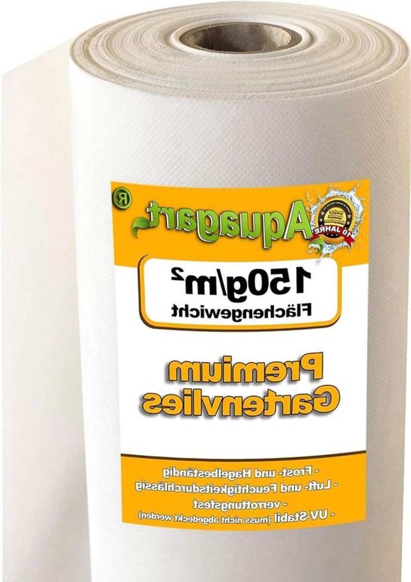 Tuindoek tegen onkruid - Anti-onkruiddoek bodemvlies - Tuin onderhouden - Waterdoorlatend UV-bestendig - 5 m² 1m breed - Wit