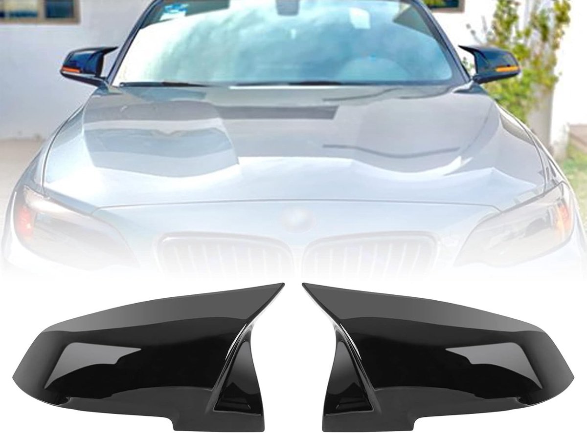 Zwarte Achteruitkijkspiegel Covers voor BMW F-serie en X1 - Bescherming, Stijl en Duurzaamheid