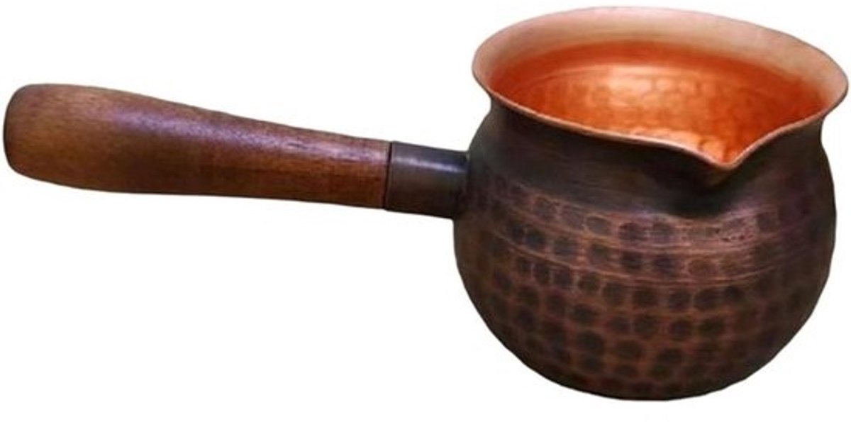 Koperen Waterkoker - Theepot Koffiepot - Water Koken - Zijhandgreep - 300 ml - Koper