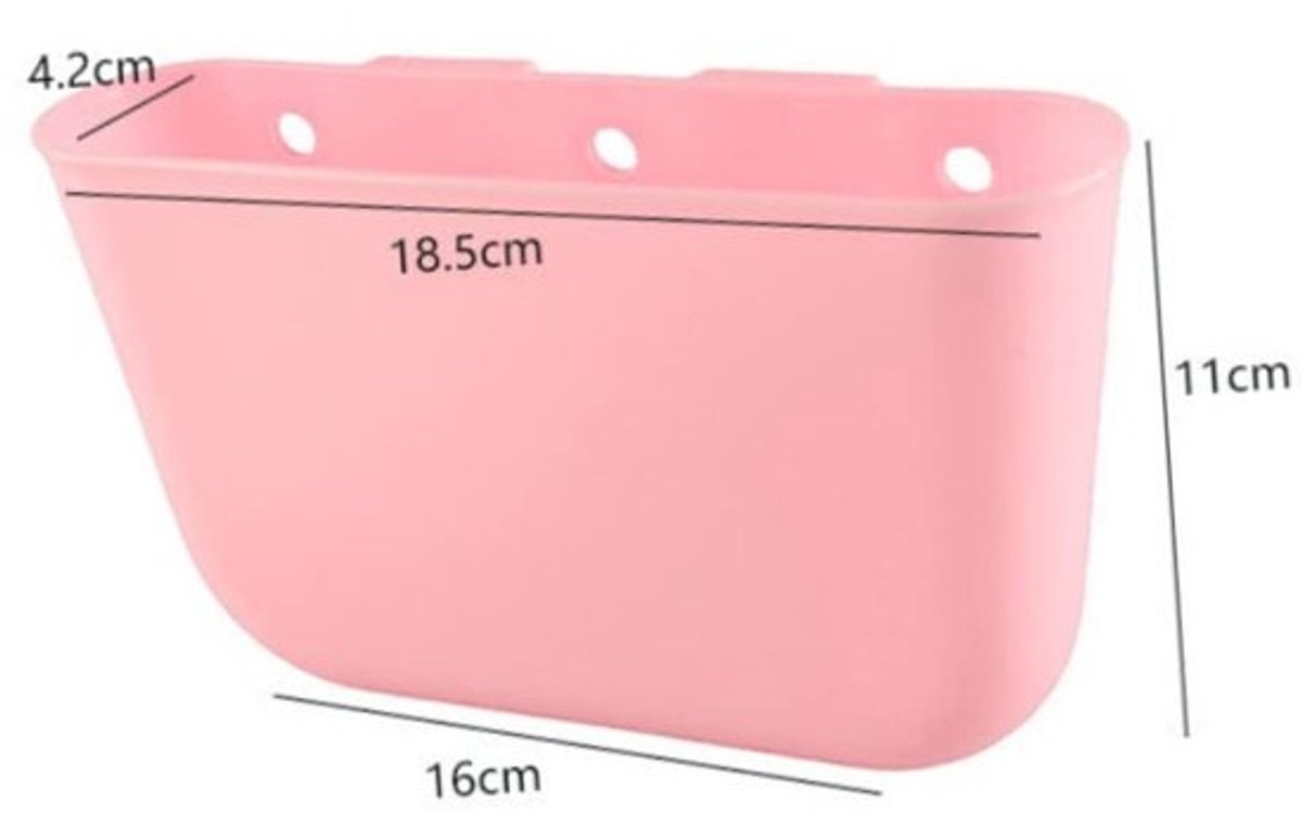 Autohangende Vuilnisbak - Afvalbak Auto - Auto Netjes Houden - Opslagfunctie - 18.5 x 4.2 x 11 cm - Rood