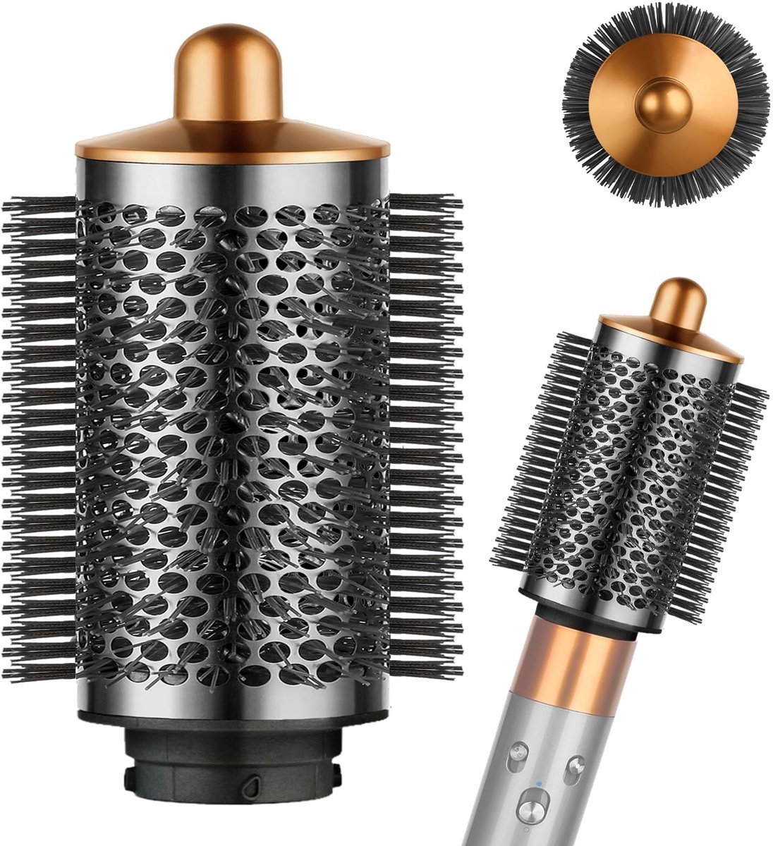 casalora® - Grote Ronde Volumeborstel voor Dyson Airwrap - Accessoire - Ovale Volume Borstel - Opzetstuk voor Dikker Haar - Goud