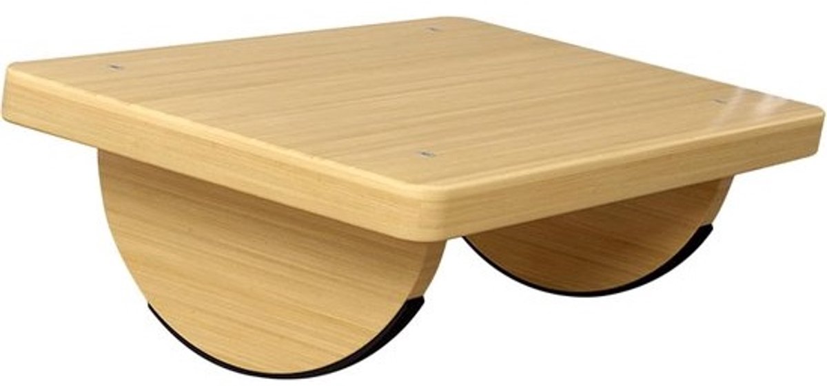 Ergonomische voetensteun - Ondersteunende schommel - Comfortabel werken - 180 graden draaibaar - ca. 40 cm breed - Houtkleur