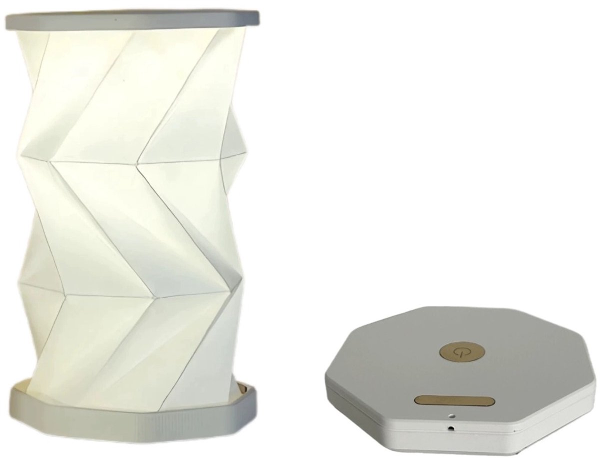 LED Nachtlampje - Bureaulamp - Dimbaar - Draaiende Opvouwbare Bureaulamp - met draagkoord en USB-C Kabel - usb opladen - 3 lichtkleuren - Makkelijk mee te nemen - mini Campinglamp, Nachtlampje - Voor Slaapkamer, Buiten - voor Cadeau