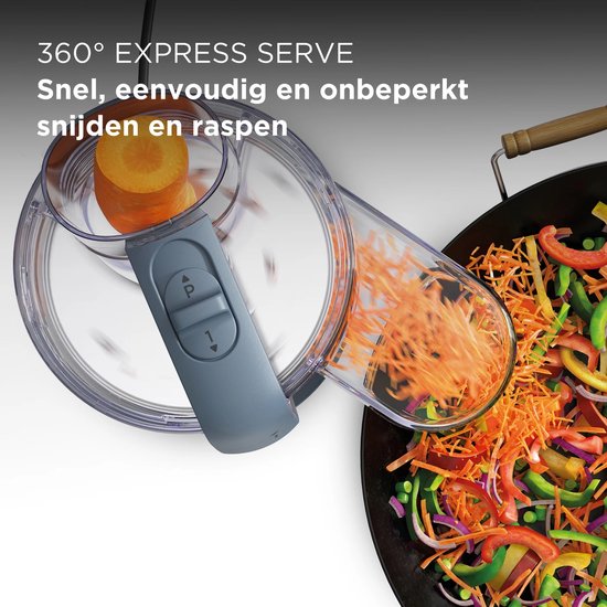 Keukenmachine 650W - Compacte Foodprocessor - Hakken, Snijden, Mengen en Raspen - Direct Serveren - Vaatwasserbestendig — afbeelding 2