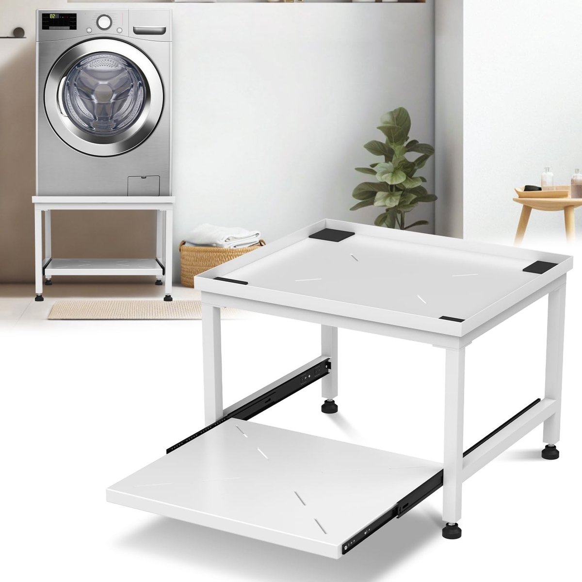 Wasmachine-onderstel met lade - Hoogte 45,5 cm