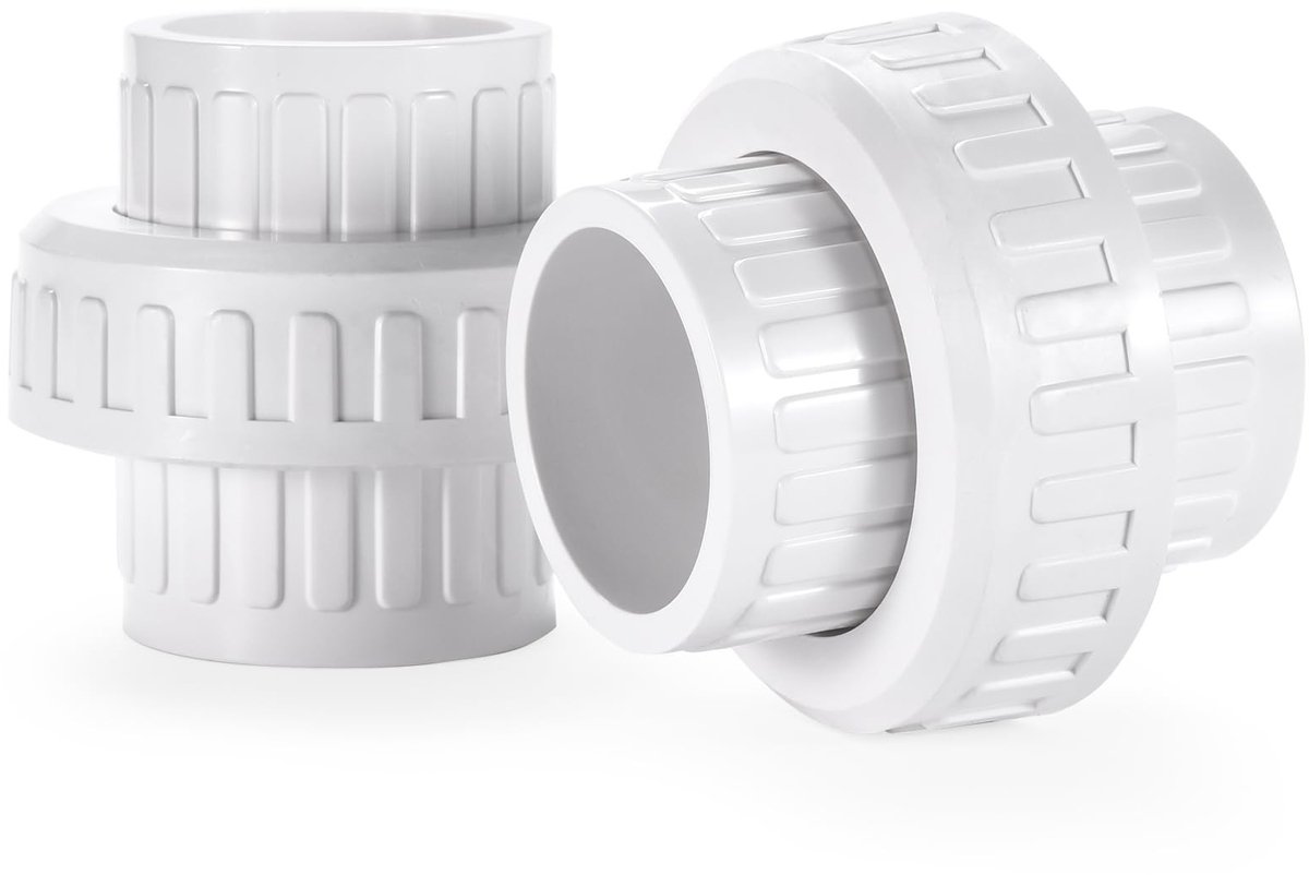 1-1/2 Inch Slip Union Koppeling - Ingebouwde Afdichtingsring - Wit
