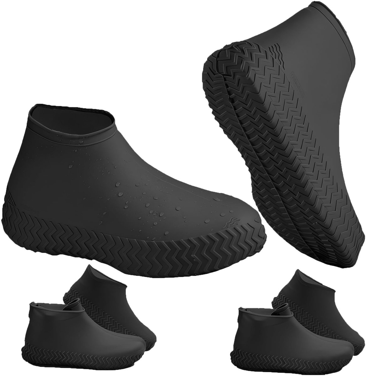 Latex Schoenhoezen - Waterdicht en Antislip, 3 Paar