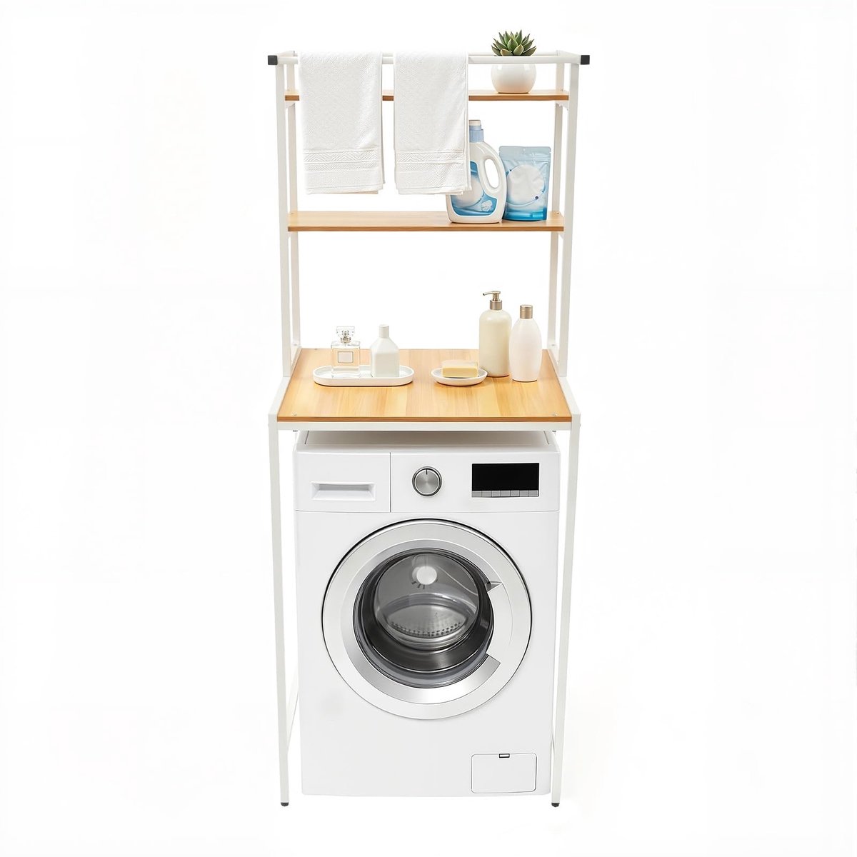 Vloermontage Wasmachine-overbouw met 3 Legplanken