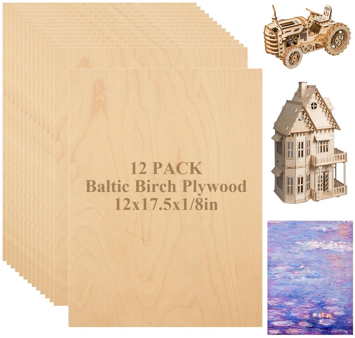 Multiplexplaten 30 x 40 cm - Baltisch berken, 12 stuks