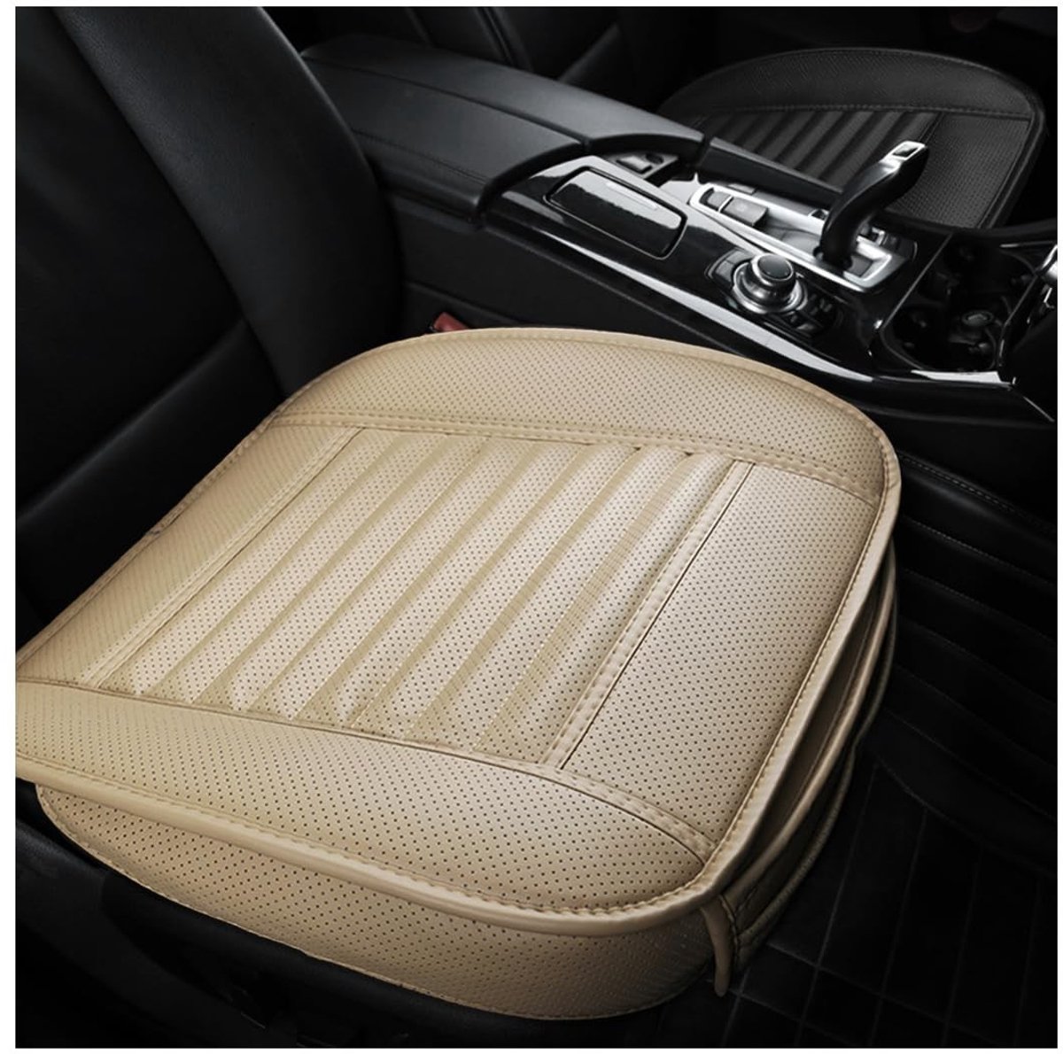 Autostoel Hoezen Set - Volledige Wrap in Leer met Bamboo Charcoal en Pocket