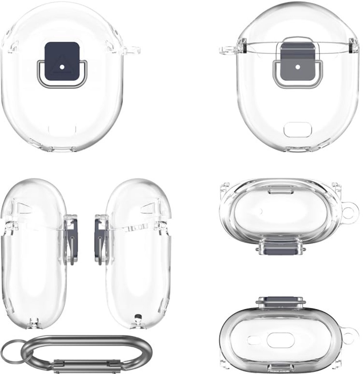 Hoesje voor Google Pixel Buds Pro 2 - TPU, schok- en krasbestendig - Transparant wit