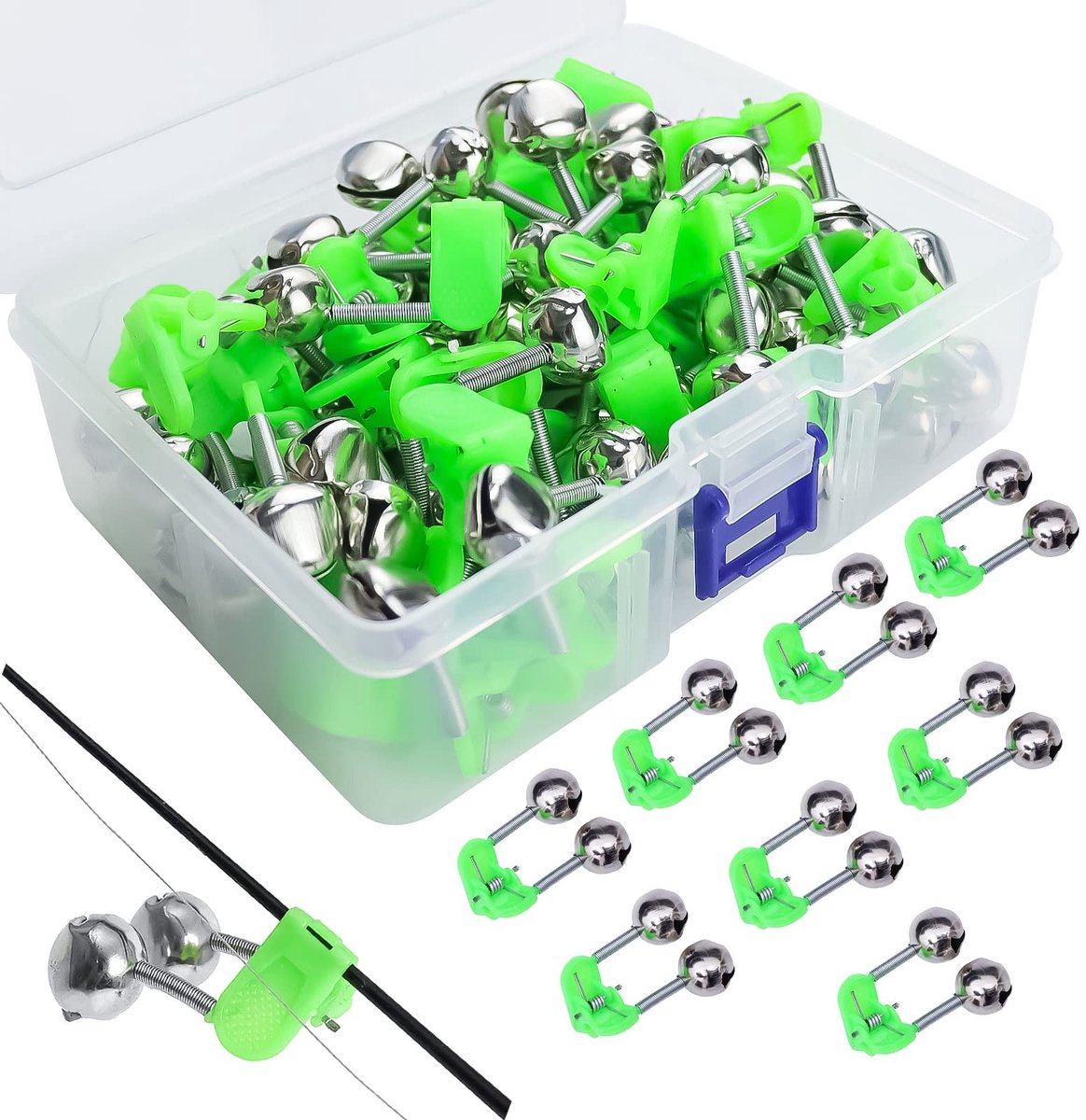 Eel Bell Met Klem - 40 Stuks - Groen