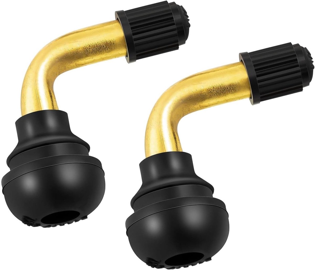 Motorfiets Tubeless Ventiel - 2 Stuks Zwart + Goud