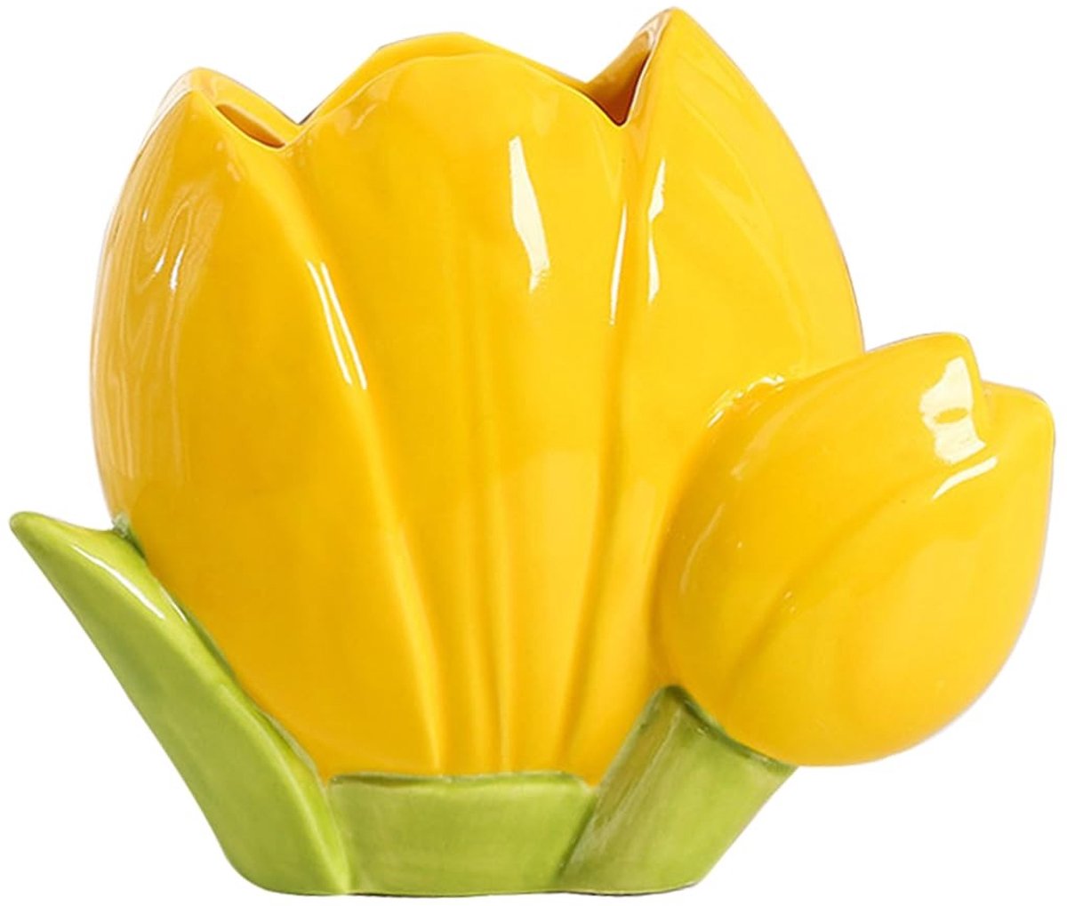 Keramische Penhouder - Tulpenbloem Ontwerp - Geel