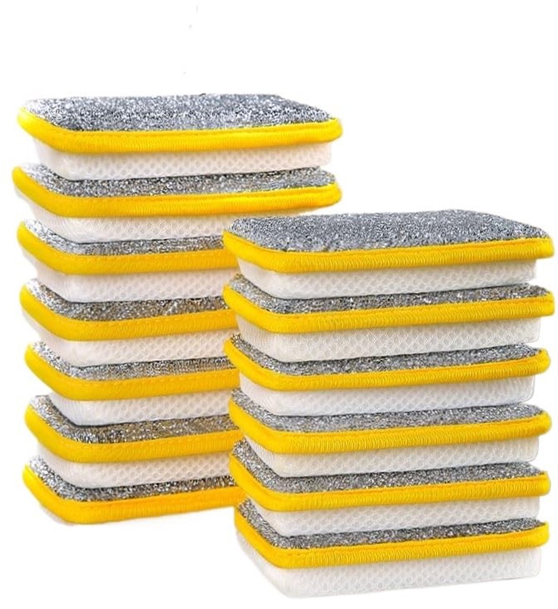 Schuursponsjes met roestvrijstalen buitenlaag - 5 stuks