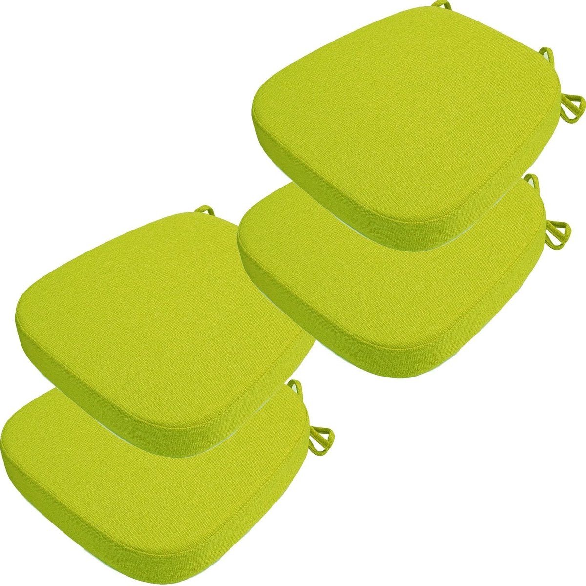 Zitkussen voor eetstoelen - U-vorm met strikjes - 40x38x5 cm