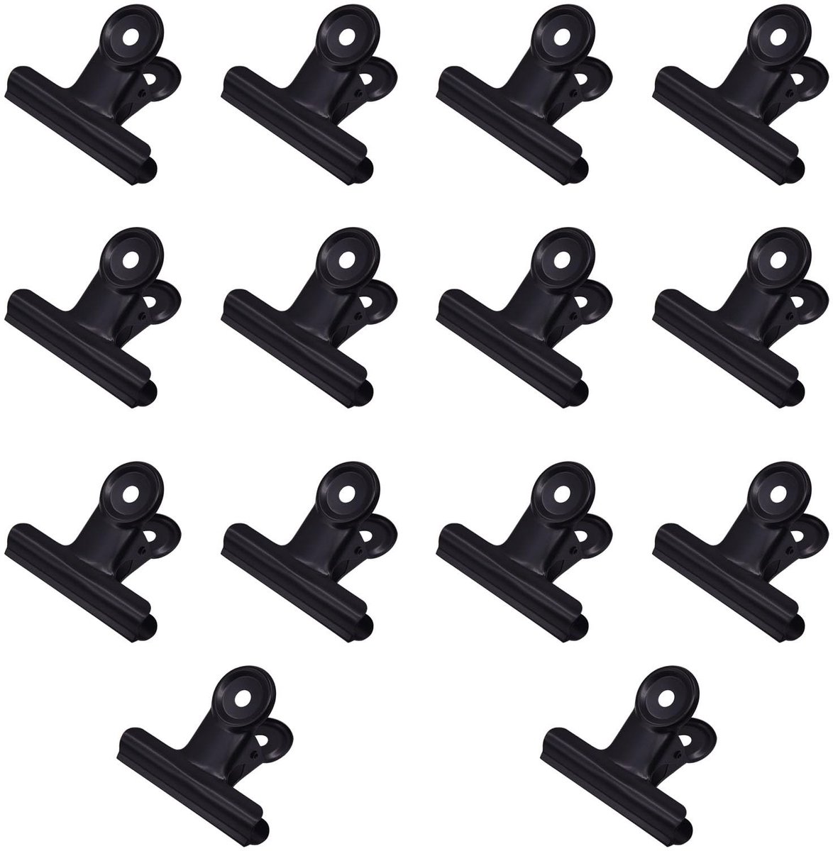 15 Stuks Grote Metalen Binder Clips - 5,5 cm Breed - Zwart