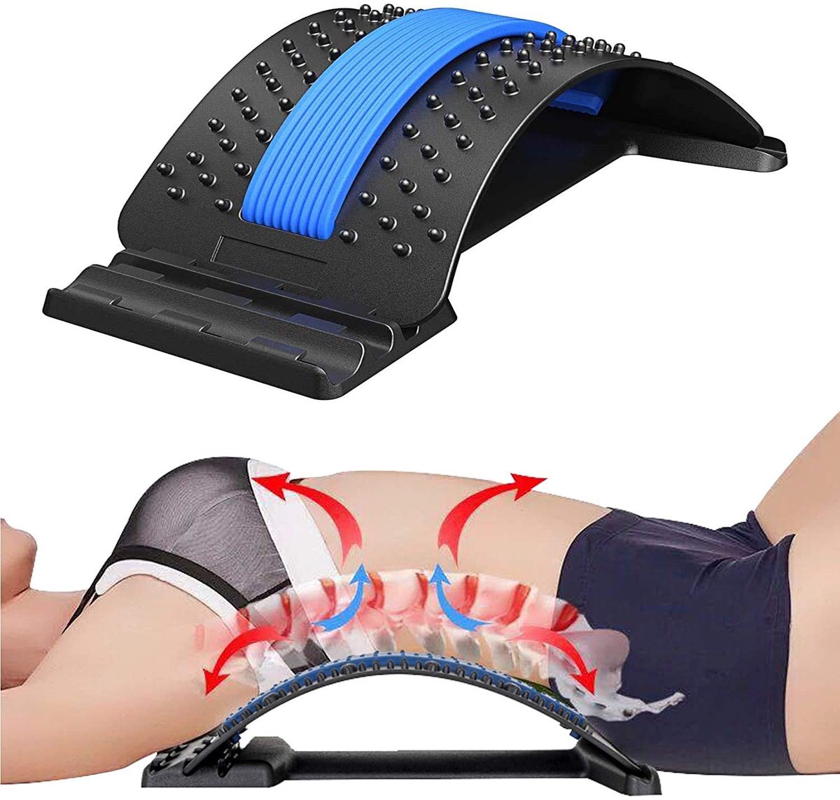 Ondersteuning voor onderrug - Multi-level stretcher met acupressuur