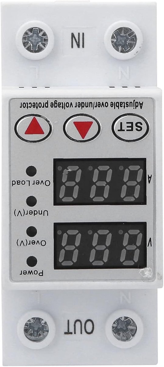 Intelligente Digitale Overspanningsbeveiliging 40A voor 230V met Overstroombeveiliging en Bescherming tegen Spanningspieken