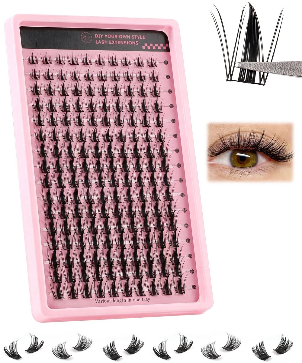 Wimperextensions Set - 160 stuks voor natuurlijke look