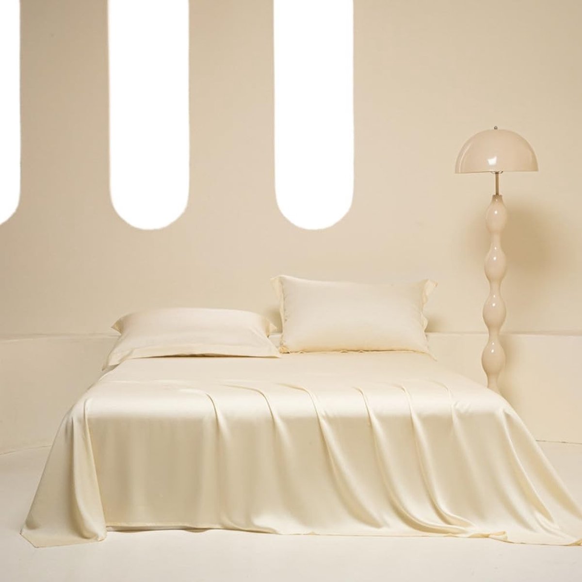 Kingsize Plat Laken - Effen Kleur 12 met Zijdetextuur - 3 Stuks