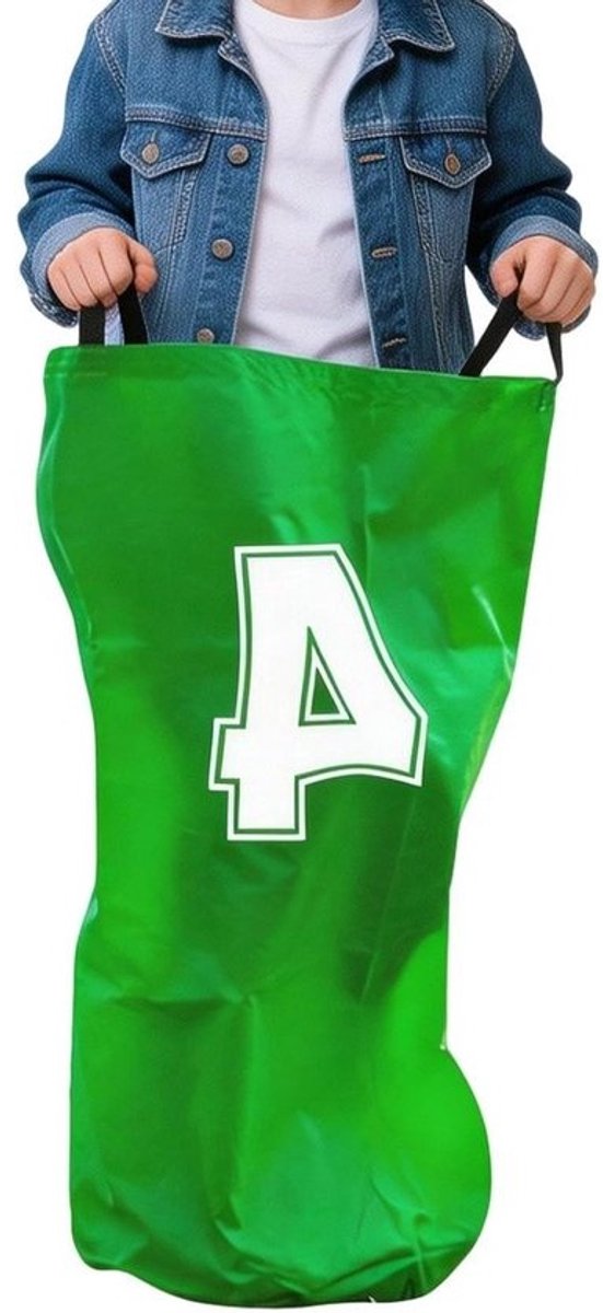 Zakloopzakken - Renzakken Springzakken - Buitenspelen - Antislip Bodem - 26 x 17.5 cm - Groen