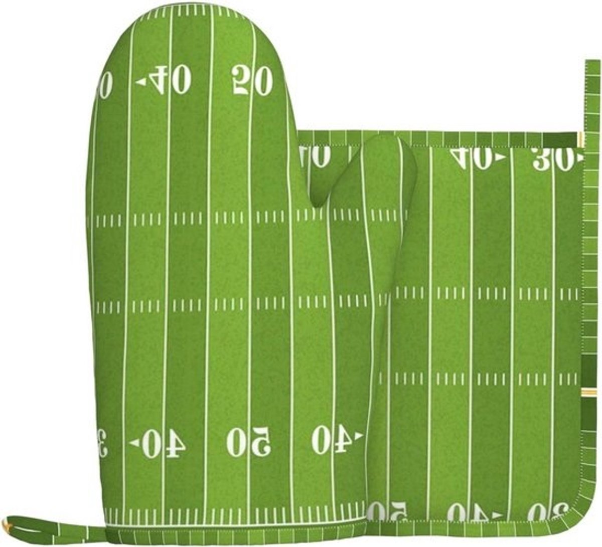 Ovenwanten en Pannenlappen - Keukenhandschoenen Hittebestendig - Keukenwerk - Antislip Siliconen Palm - 1 Stuk - Groen