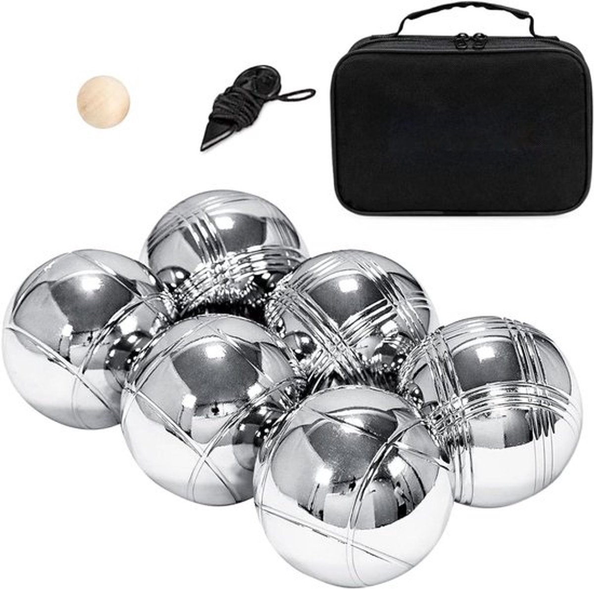 Metalen Jeu De Boules Set - Bowlingbal Spel - Buitenentertainment - Roestbestendig Ontwerp - 30 x 15 x 7 cm
