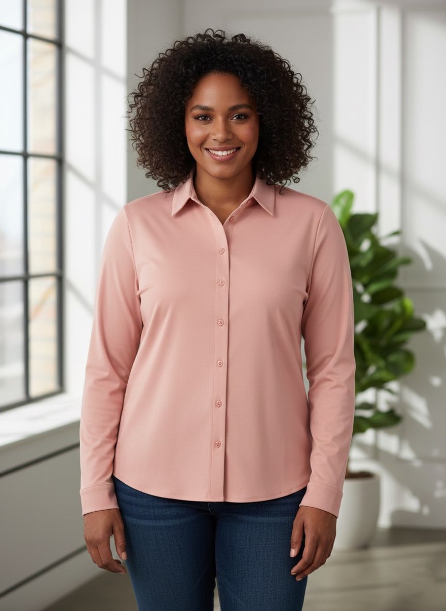YEST CURVE Savanna Essential Tops - Dark Rose - maat 2(50)