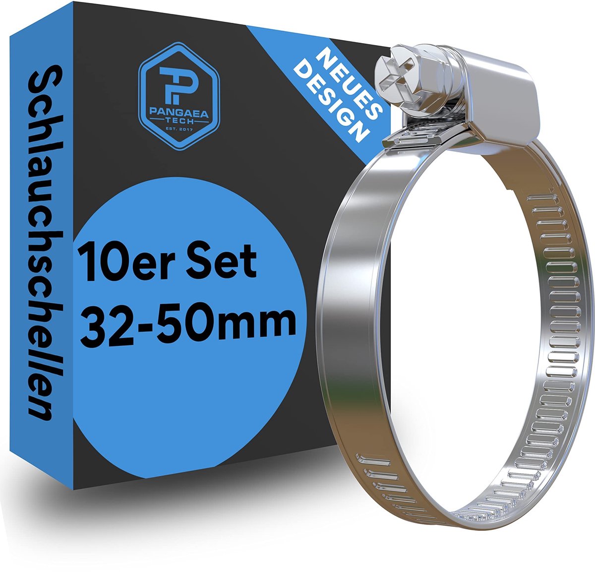Set van 10 Slangklemmen - Voor diverse toepassingen 32-50 mm
