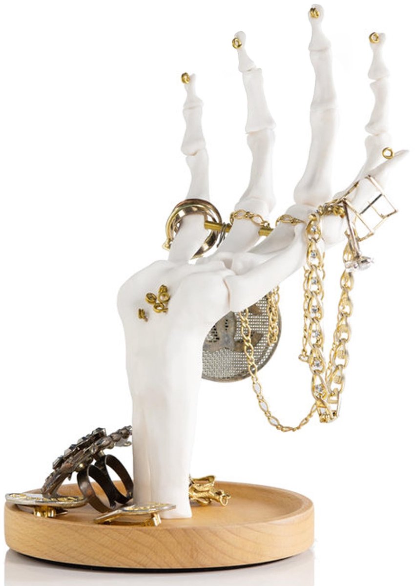 Sieraden Organizer - Skelet Hand - Wit