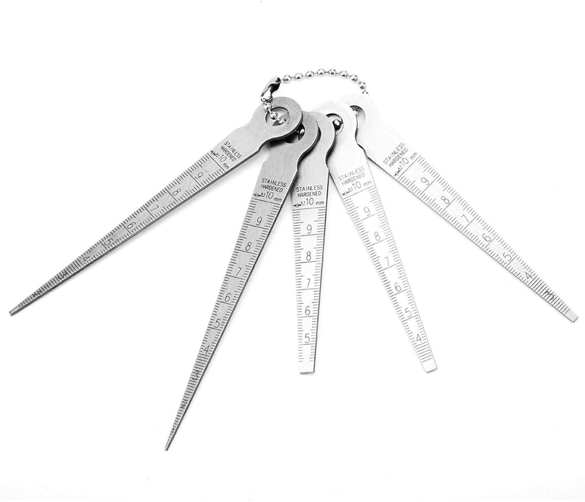 Taper Gauge Set voor Lassen - RVS Voelmaat 1-10mm voor het Meten van Kloof- en Sleufgroottes