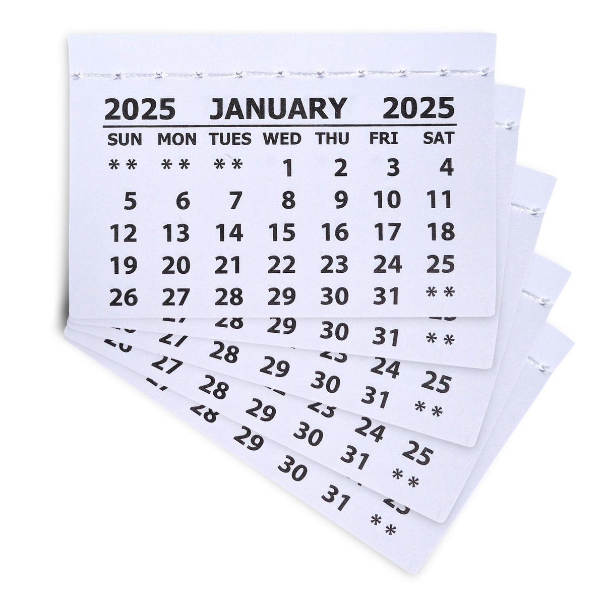 Kalender Tabs 2020 - Maandopmaak voor Desk Calendar