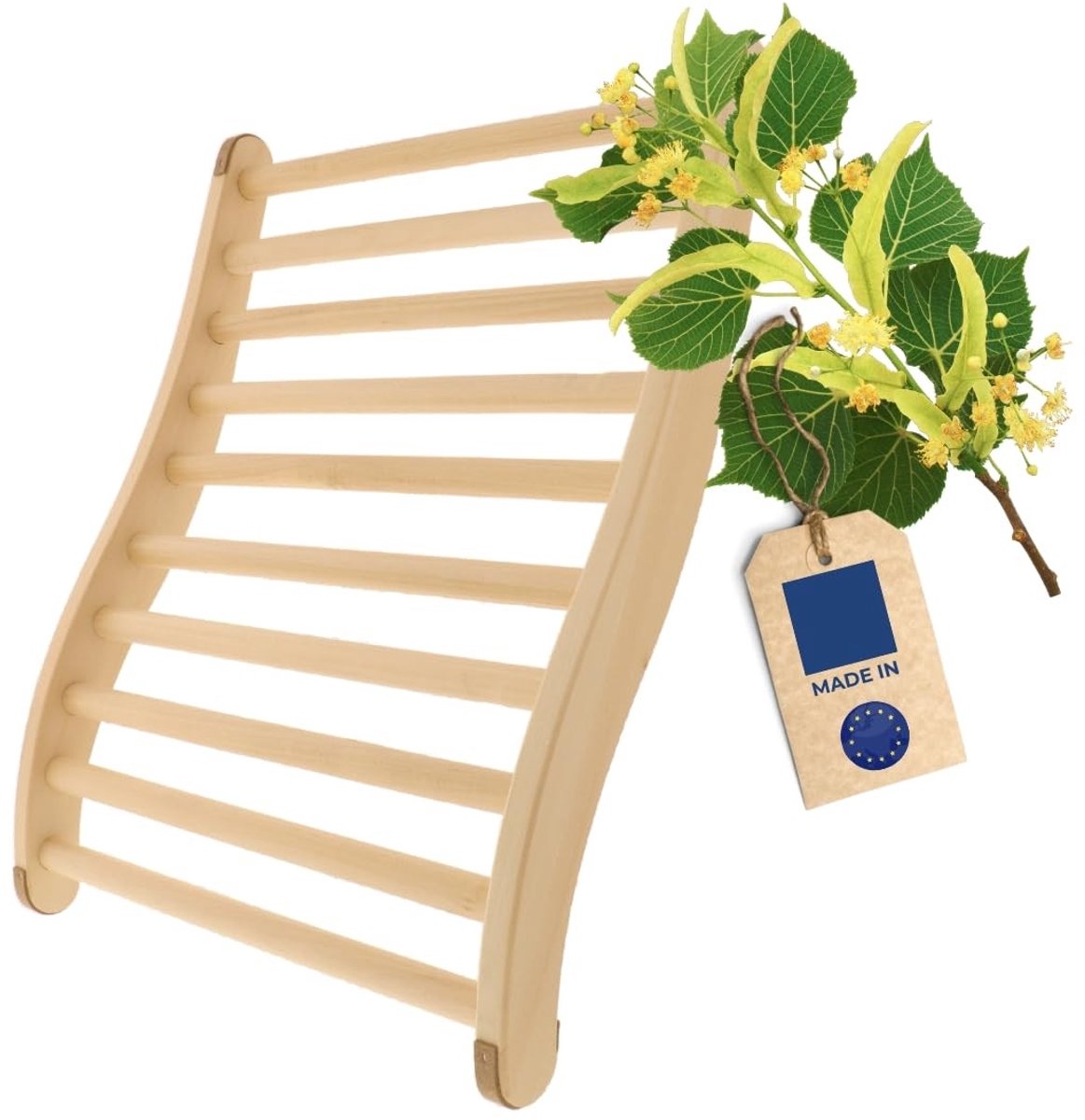 Ergonomische Sauna Backrest - Houten Rugsteun met Hoofsteun - 51 cm
