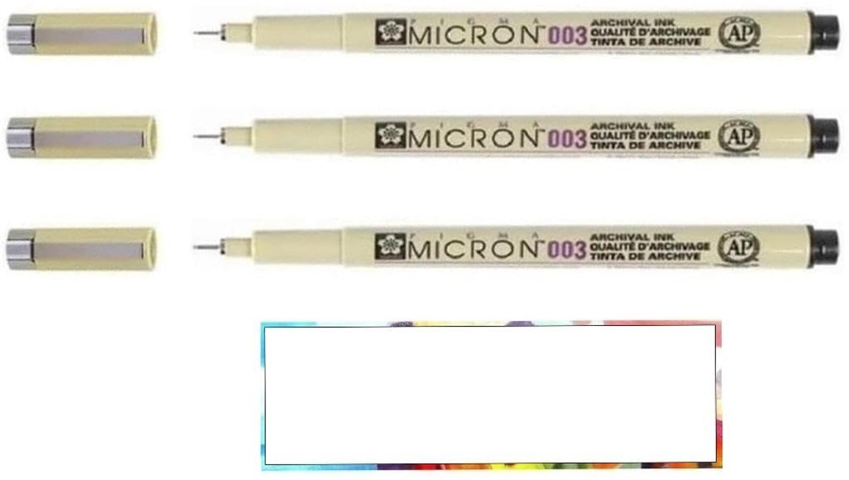 Micron Marker Set - 3 Stuks Zwart