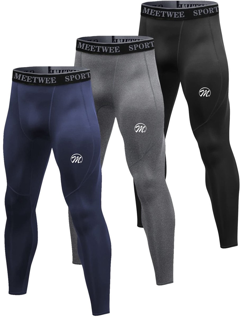 Compressiekleding voor Mannen - Sportleggingen in Zwart en Blauw