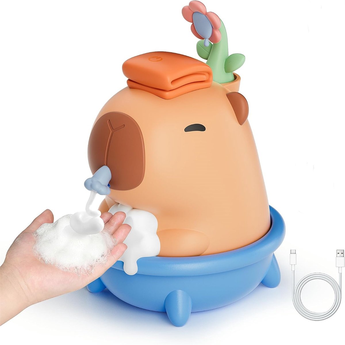 carmdering - Automatische zeepdispenser met sensor -Capybara Seifenspender Automatisch 280ml USB IPX7 Wasserdicht