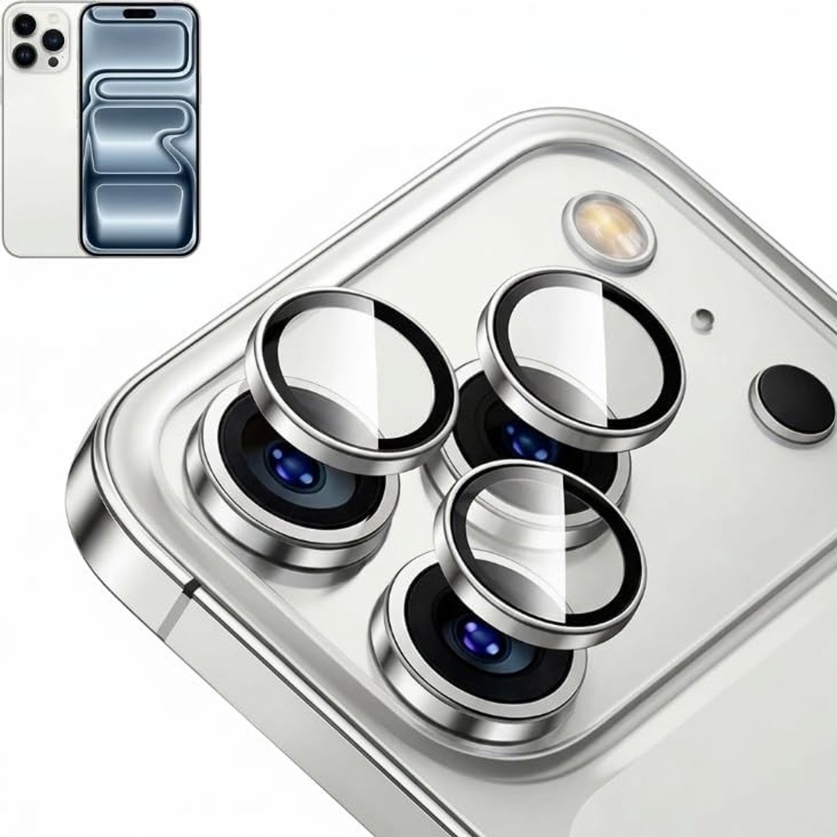 Camera Bescherming voor iPhone 17 Pro en Pro Max - 3 Stuks, 9H Gehard Glas, Krasbestendig, Schokbestendig en Duidelijk Scherm