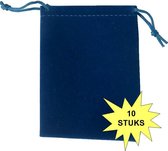 Fako Bijoux® - Fluweel Cadeau Zakjes - Velours - 7x9cm - Royal Blauw - 10 Stuks