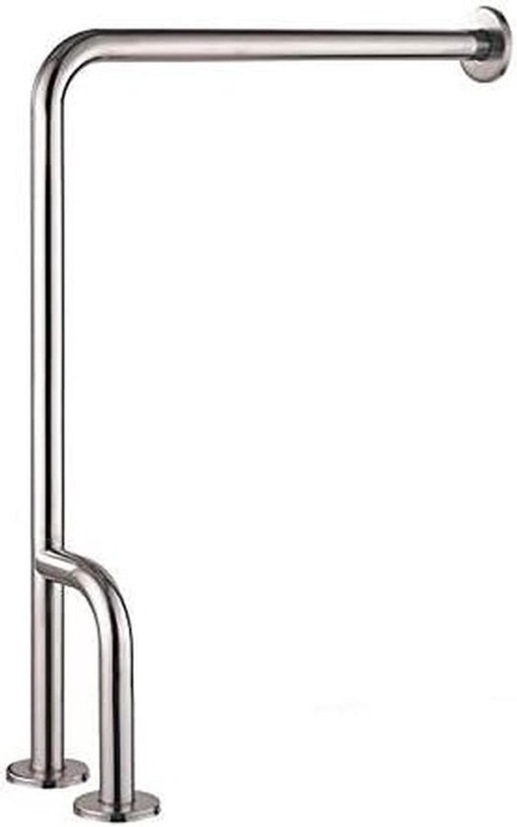 Badkamer Handgreep - Veiligheidsbeugel Douche - Valpreventie Thuis - Antislip RVS - 55x70cm - Zilver