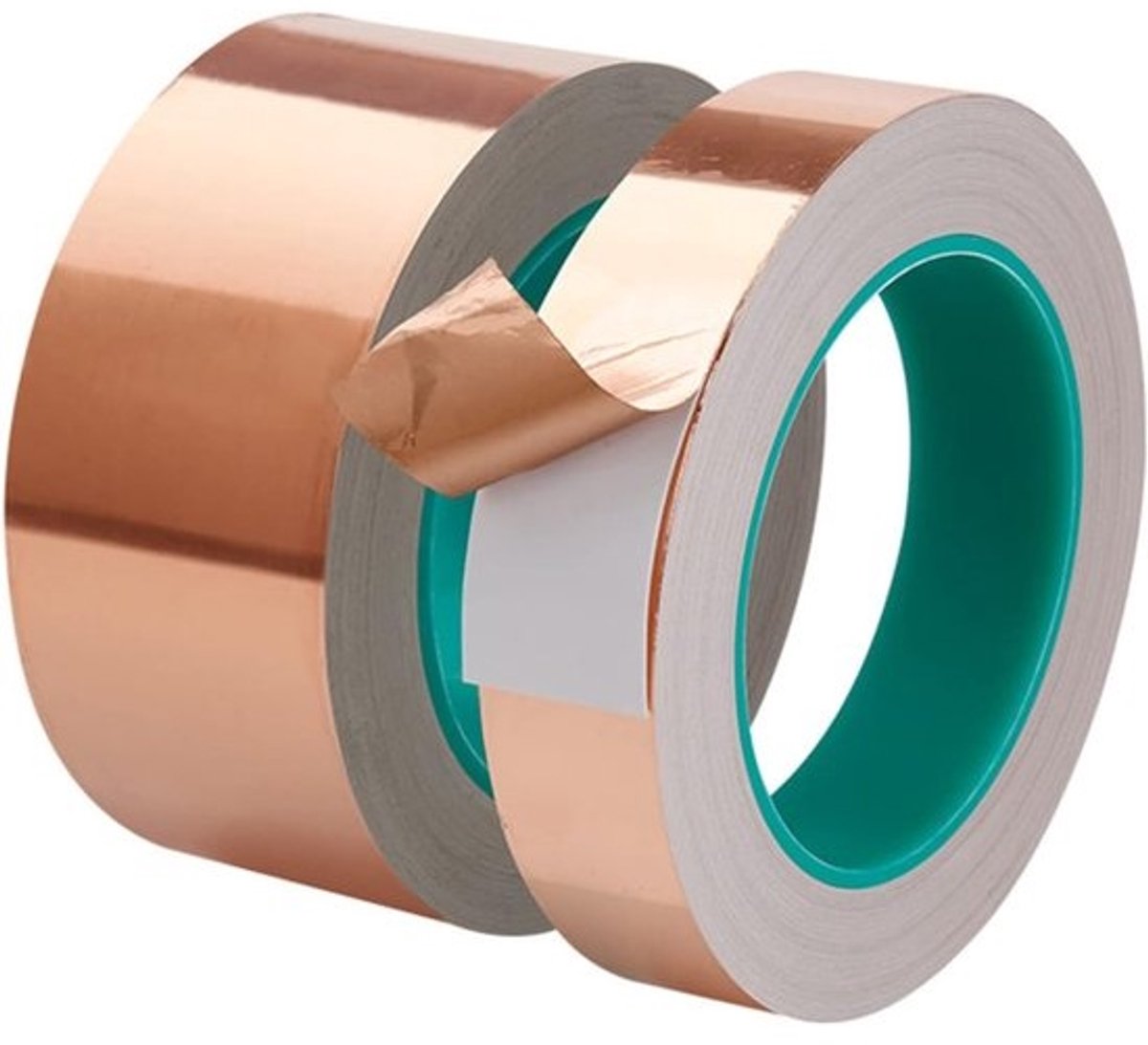Koperfolietape Dubbelzijdig - Geleidende Tape Koper - Elektronica Repareren - Hoge Zuiverheid 99.99% - 50m x 25mm - Koper